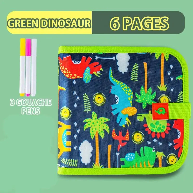 Erasable Doodle Book for KidsToddlers Toys Reusable Drawing Pads with 12 Watercolor Pens Preschool Toy Trip Writing Painting Set