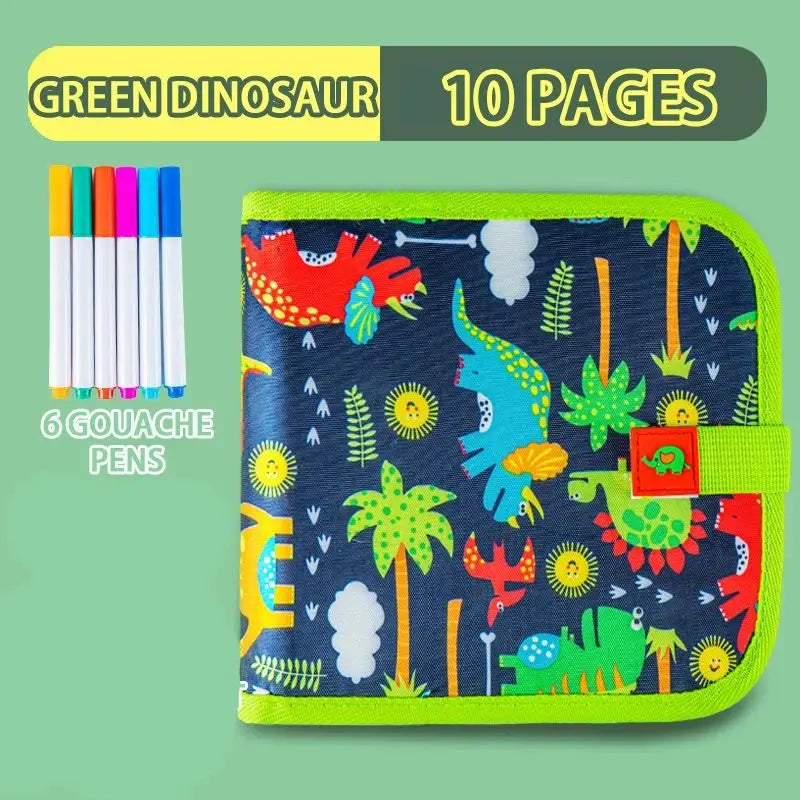 Erasable Doodle Book for KidsToddlers Toys Reusable Drawing Pads with 12 Watercolor Pens Preschool Toy Trip Writing Painting Set