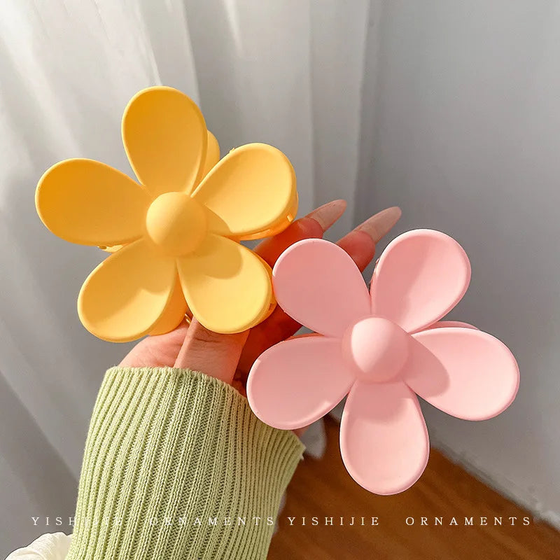 Large Flower Claw Clips For Women Fashion Hair Claw Hair Clamps Girls Matte Hairpins Sweet Headwear Barrette Hair Accessories