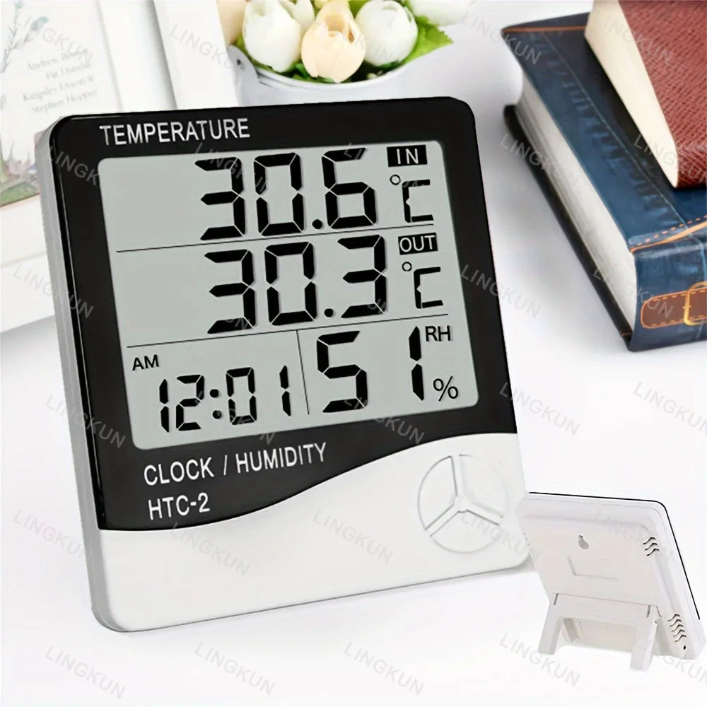 LCD Digital Thermometer Hygrometer Indoor Room Electronic Temperature Humidity Meter Sensor Gauge Weather Station For Home