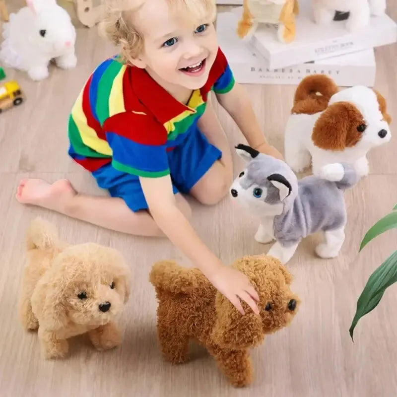 Baby Toy Dog That Walks Barks Tail Wagging Plush Interactive Electronic Pets Puppy Montessori Toys for Girls Boys Christmas Gift