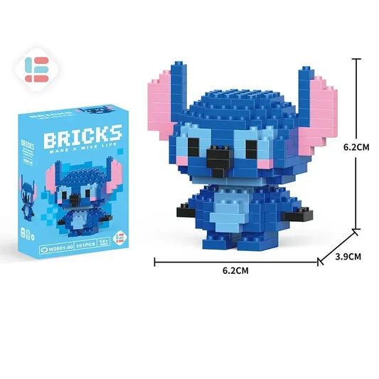 Stitch Sanrio Coke Mickey Mouse cartoon dolls And micro-particle building block toys compatible with Children's gifts