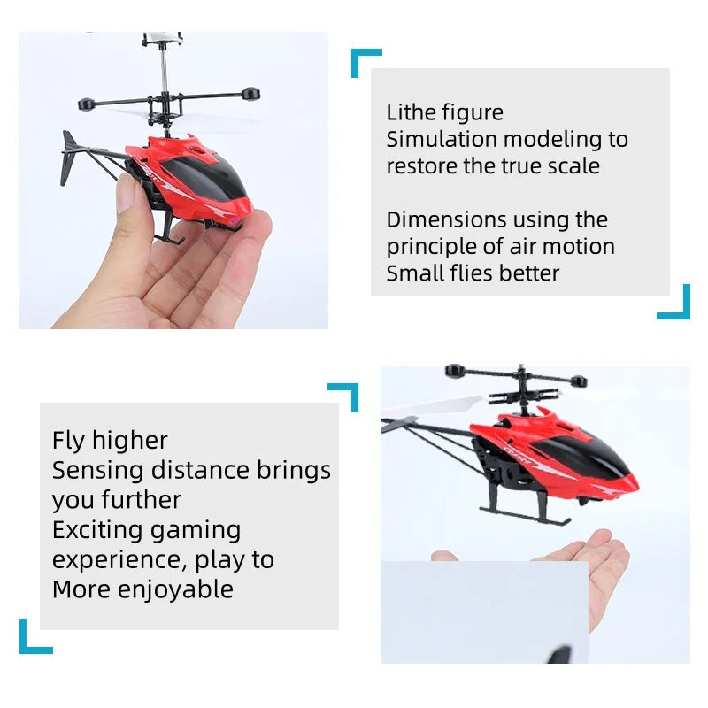 Rechargeable Mini RC Drone Remote Safe Fall-resistant RC Helicopters Drone Children Toys