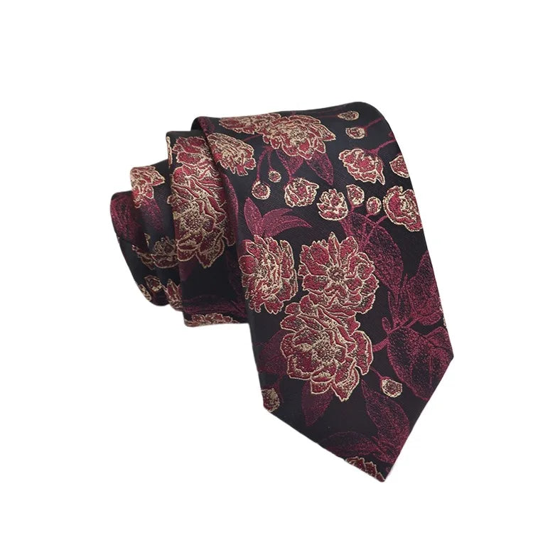 35 Styles Men's Silk Ties Jacquard Dot Floral 8cm Necktie Accessories Daily Wear Shirt Suit Cravat Wedding Party Gifts Neck Tie