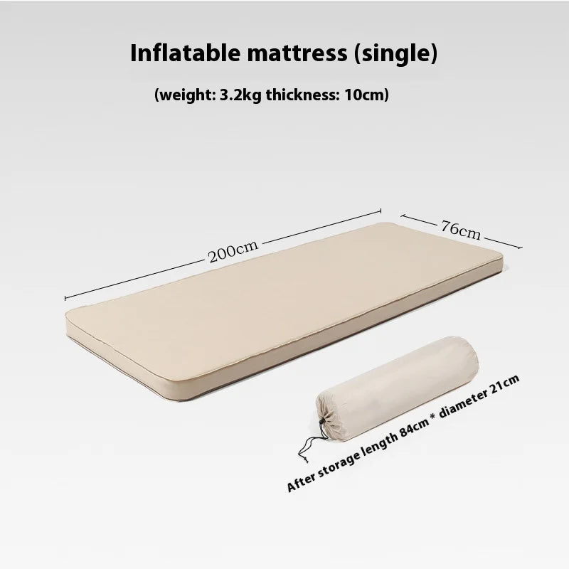 Lohascamping double Self-inflating Mattress 10cm Compact Folding Camping Mat Sleeping Bed Pad 1-2 Person floor tent Air Mat