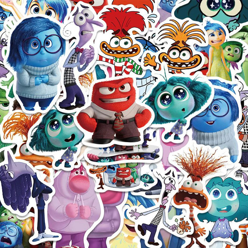 10/30/50PCS Disney Movie Inside Out Stickers Cartoon Graffiti Decoration Skateboard Laptop Notebook Luggage Waterproof Decal Toy