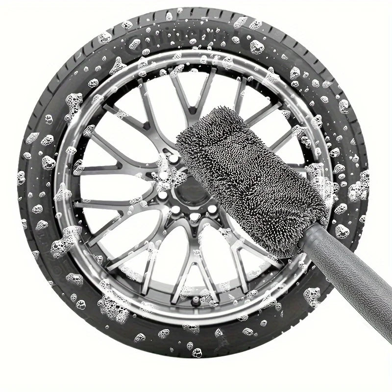 Wheel Hub Brush Ultra Fine Fiber Cleaning Brush Scratch Free Tire Brush General Automotive Tire Cleaning Accessories