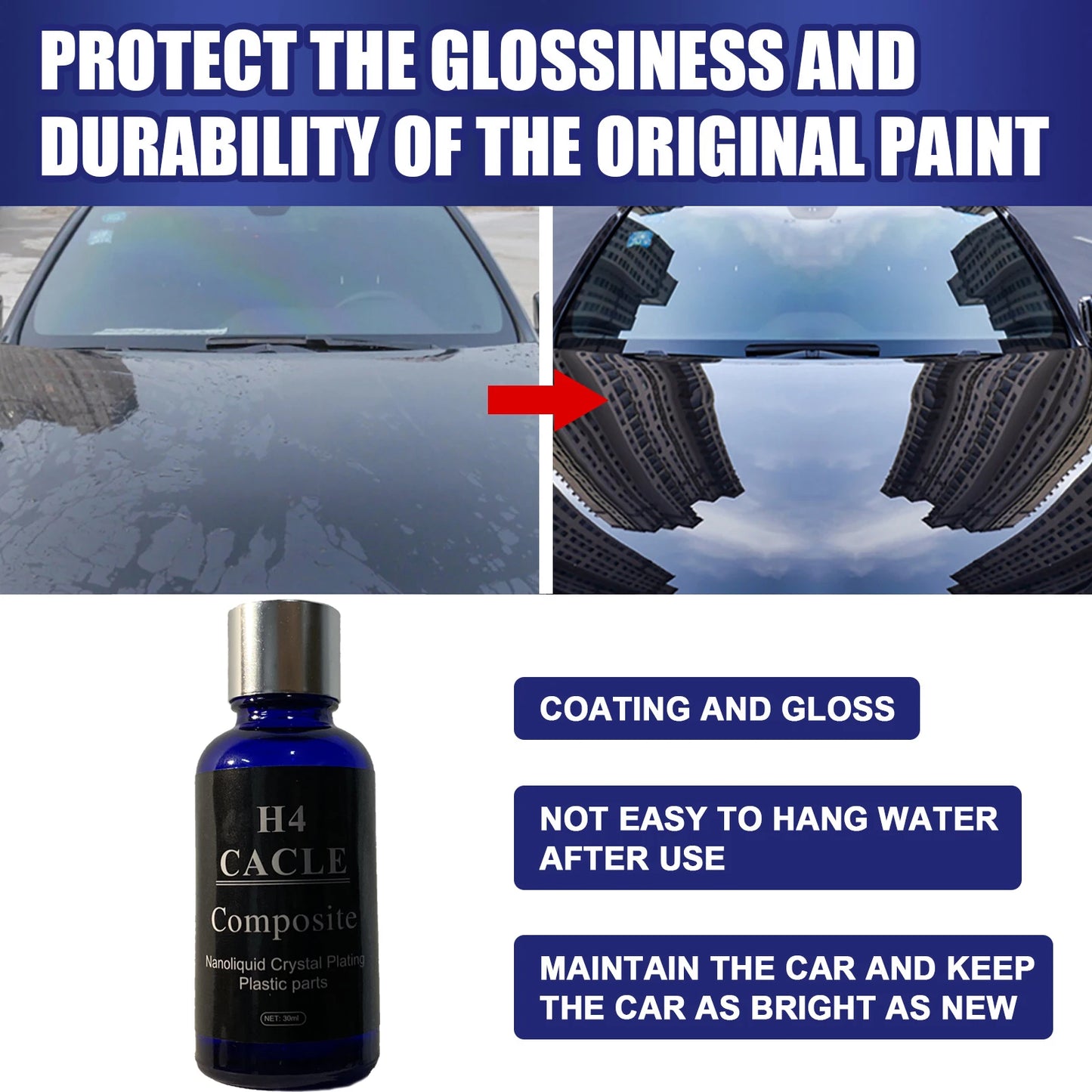 Automotive Nano-crystalline Agent Cleaning Stain Removal Waterproof Dust Scratches Car Paint Maintenance Refurbishment Coating