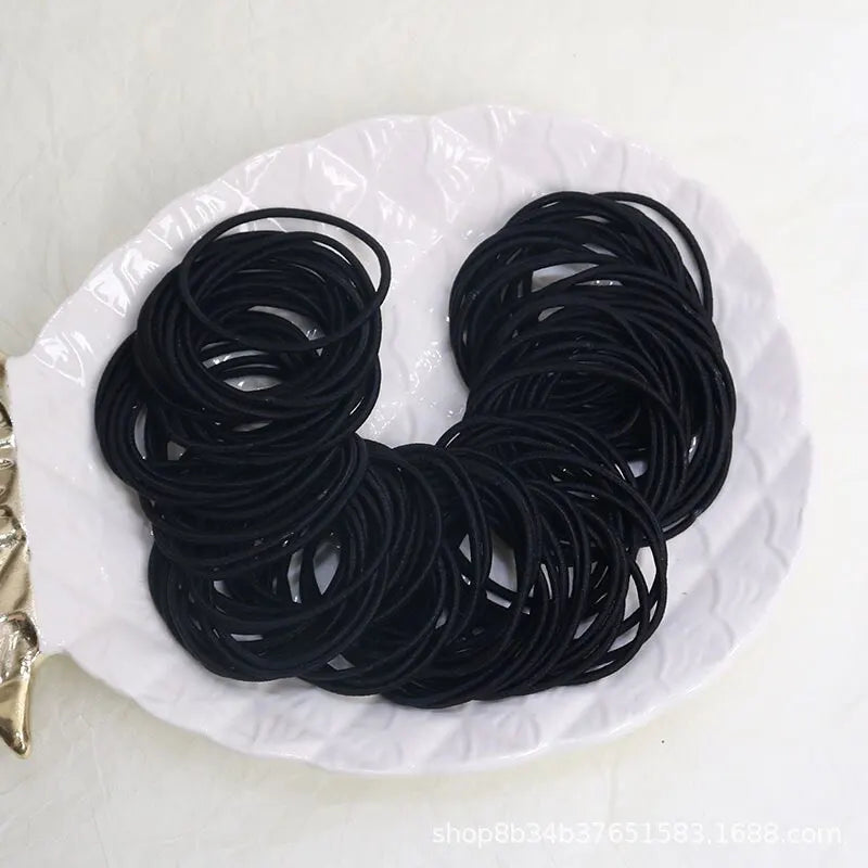 5CM New Color Nylon Elastic Hair Tie Rubber Band for Women Men Thin Hairbands Ponytail Holder Hair Accessories