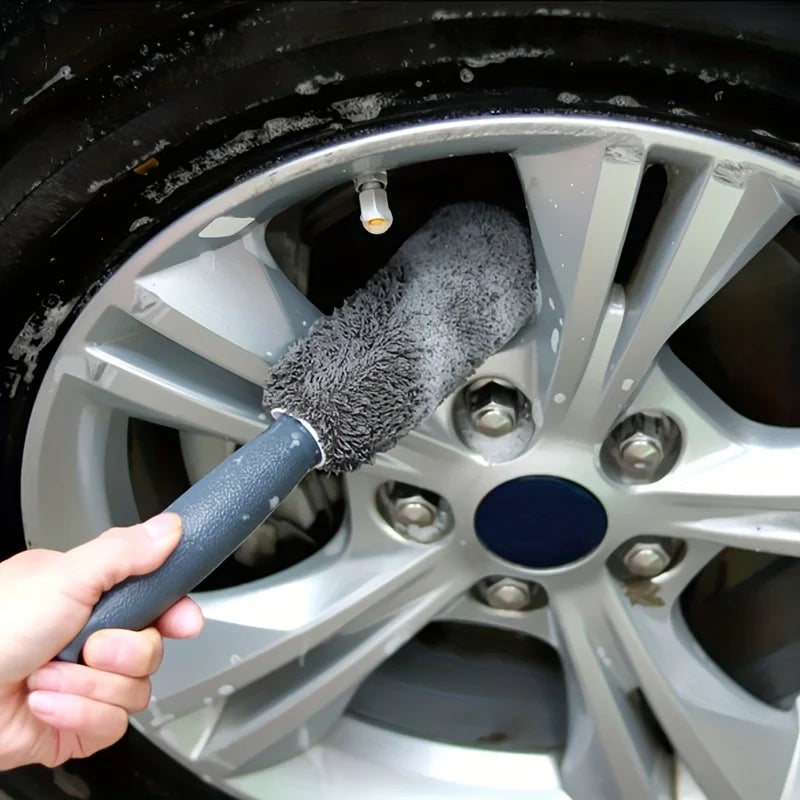 Wheel Hub Brush Ultra Fine Fiber Cleaning Brush Scratch Free Tire Brush General Automotive Tire Cleaning Accessories