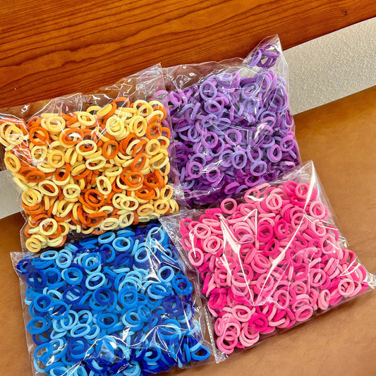 300 Pieces of High Elasticity Fashionable Nylon Hair Cord Children's Hair Accessories, Simple Basic Hair Cord And Headband