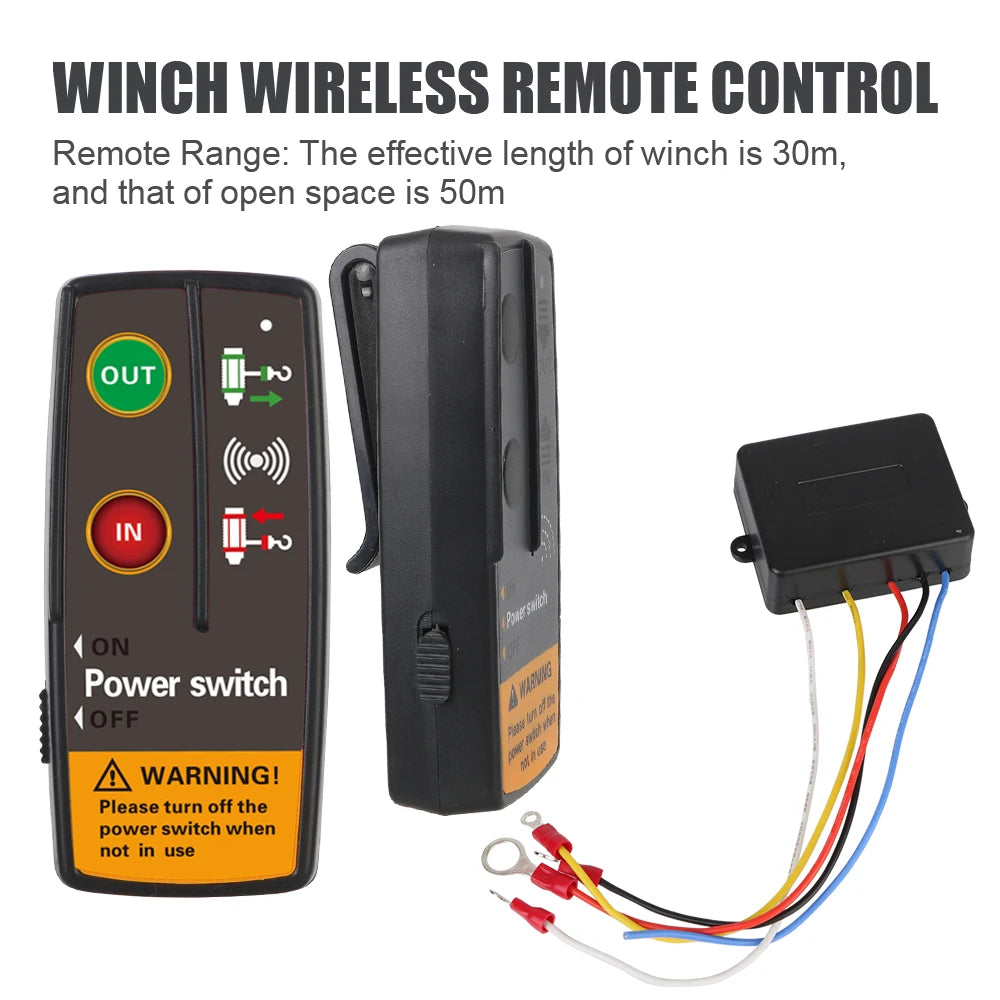 12V 24V Electric Winch Switch Controller Wireless Remote Control Accessories for Jeep Off Road 4x4 ATV Trailer Boat Universal