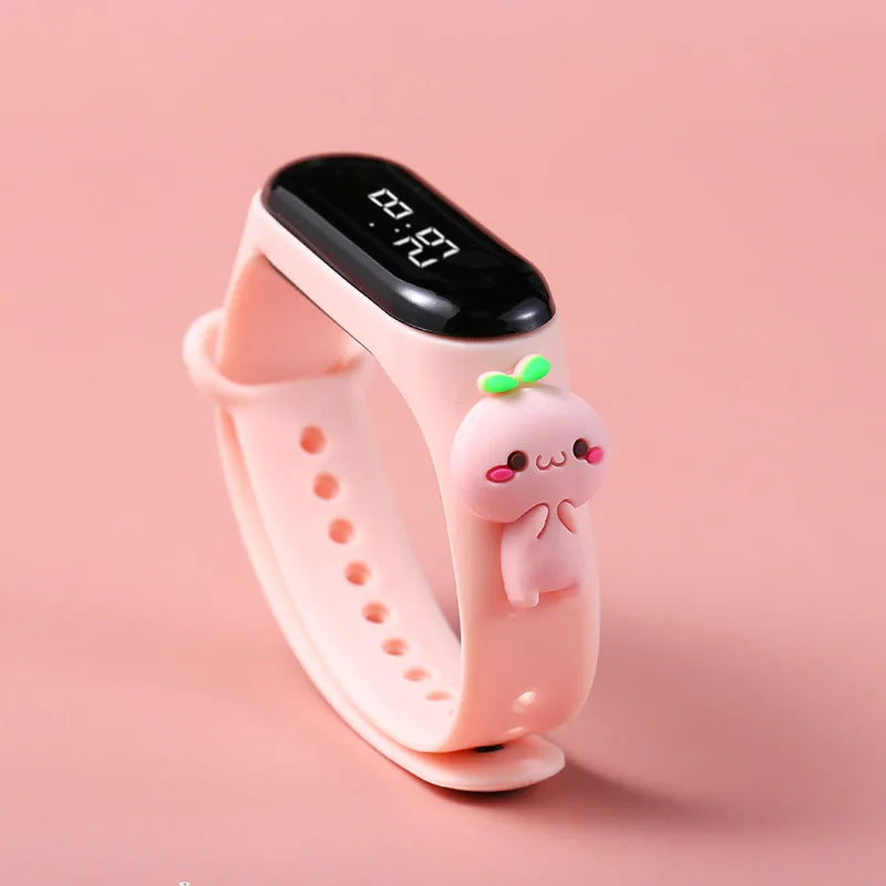 Fashion Mickey Children Watches For Girls Electronic Bracelet Sports Touch LED Spiderman Doll Kids Watch Women Waterproof Clock