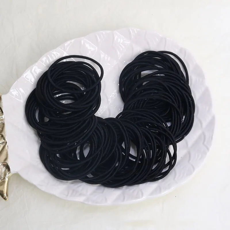 5CM New Color Nylon Elastic Hair Tie Rubber Band for Women Men Thin Hairbands Ponytail Holder Hair Accessories