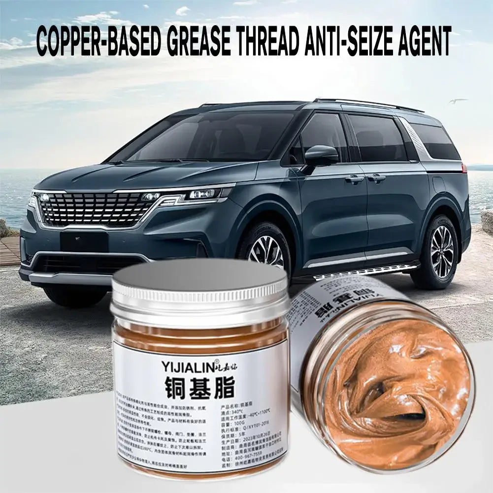 100g Copper Grease Anti Seize Copper Thread Grease Automotive Maintenance Grease Versatile Car Brake Lubricant For Car Brake