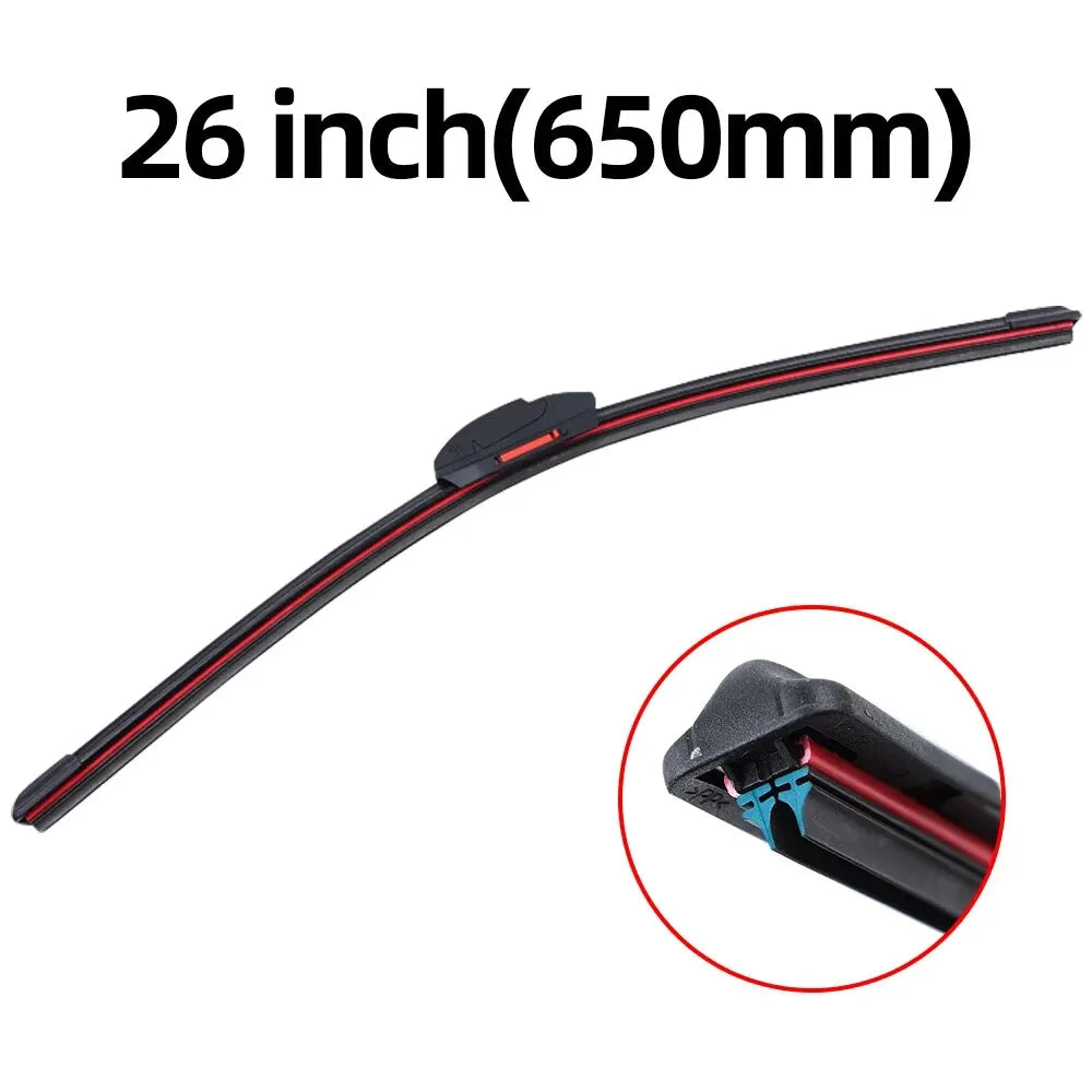 Universal Car Windshield Wiper Blades Double Layer Soft Rubber Automotive Replacement Wipers Easy to Install 18" 22" 24" 26"