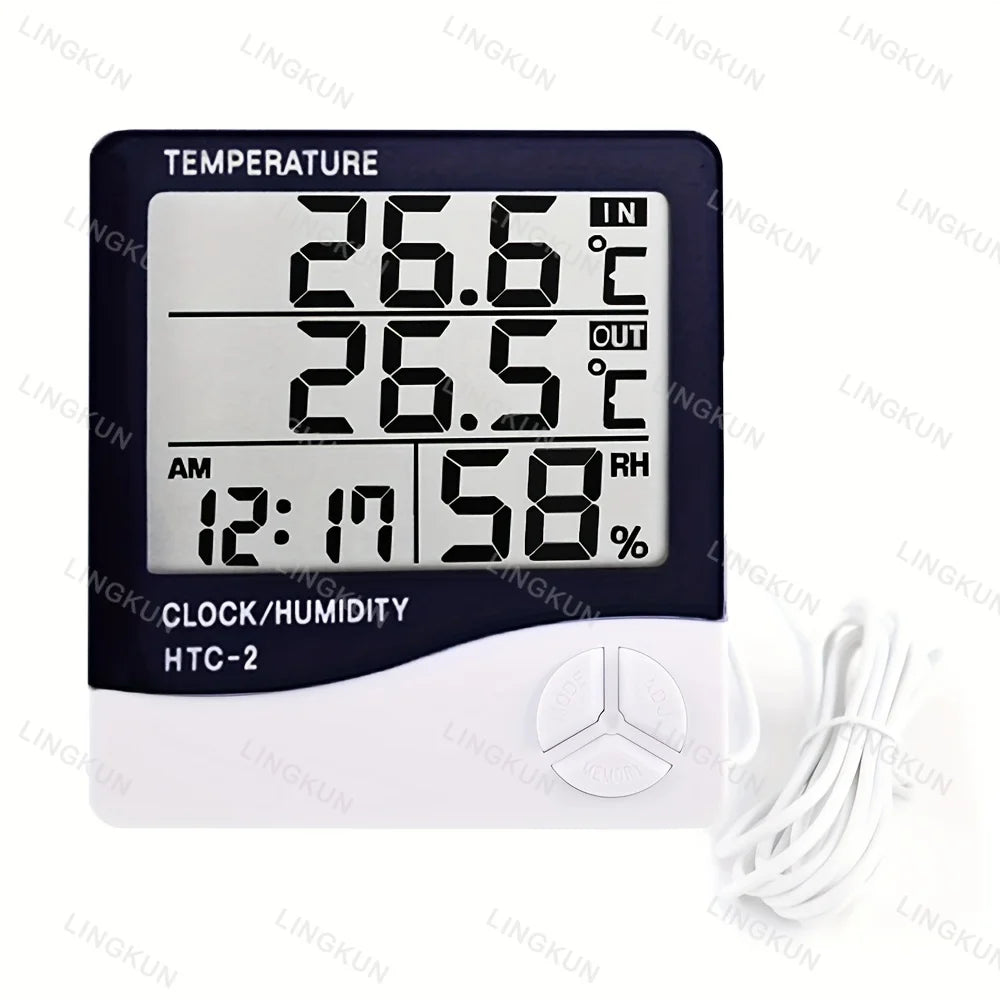 LCD Digital Thermometer Hygrometer Indoor Room Electronic Temperature Humidity Meter Sensor Gauge Weather Station For Home