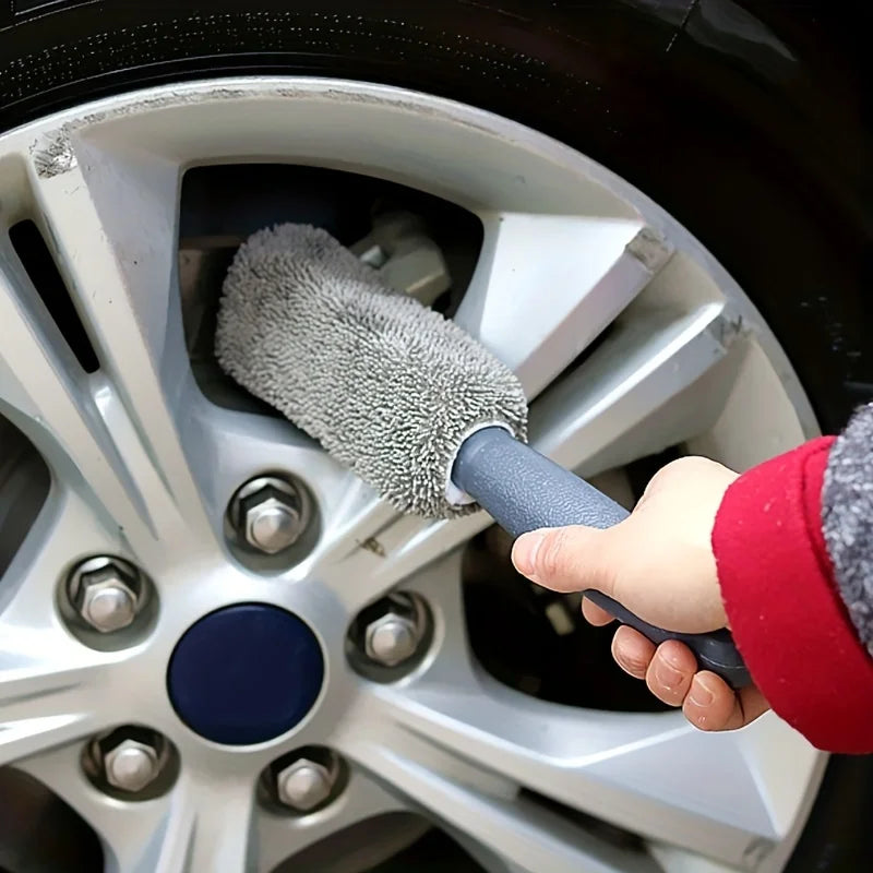 Wheel Hub Brush Ultra Fine Fiber Cleaning Brush Scratch Free Tire Brush General Automotive Tire Cleaning Accessories