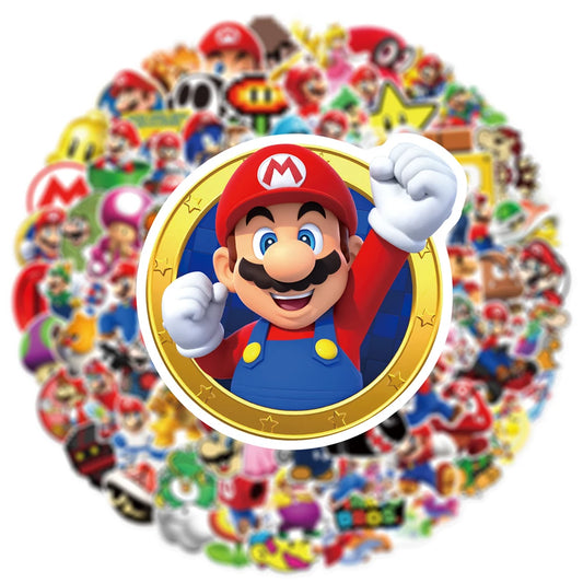 10/30/50/100pcs Super Mario Bros Cartoon Stickers Cute Peach Luigi Kids Sticker Toy Phone Notebook Luggage Anime Graffiti Decals