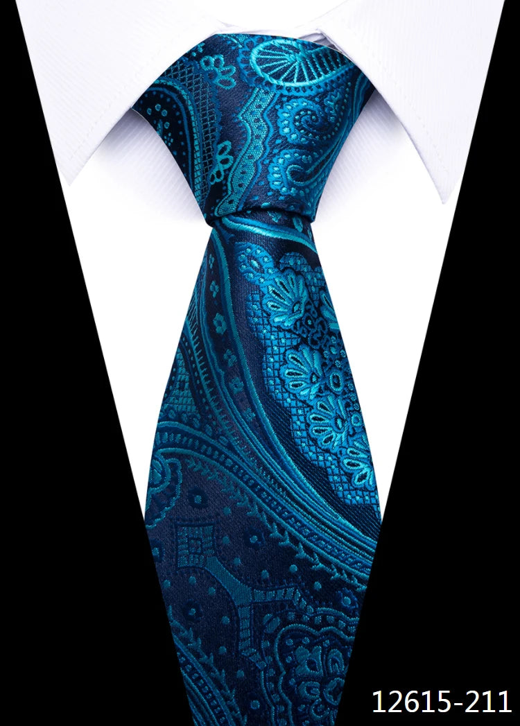 Hot Sale Brand New Style Tie Blue Golden Stripe Suit Accessories Necktie Men Gravata Fit Wedding Holiday Present