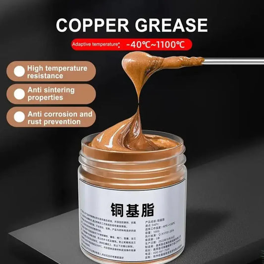 100g Copper Grease Anti Seize Copper Thread Grease Automotive Maintenance Grease Versatile Car Brake Lubricant For Car Brake