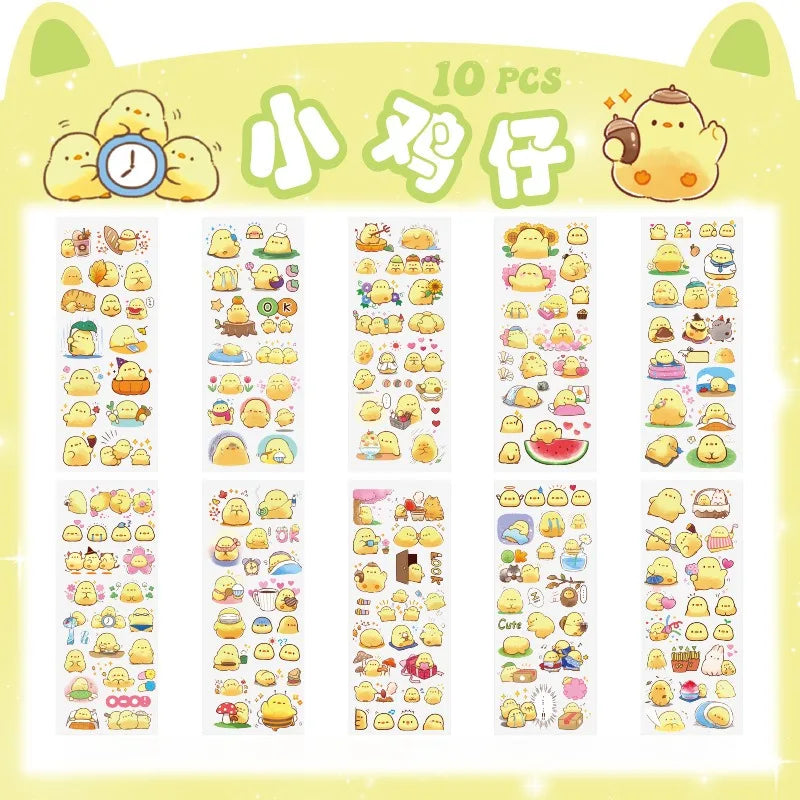 Kawaii Scrapbooking Stickers Bicycle Decals Gift Frog Students Cartoon Stationery PET Diary Stickers Notebook Cute Girls