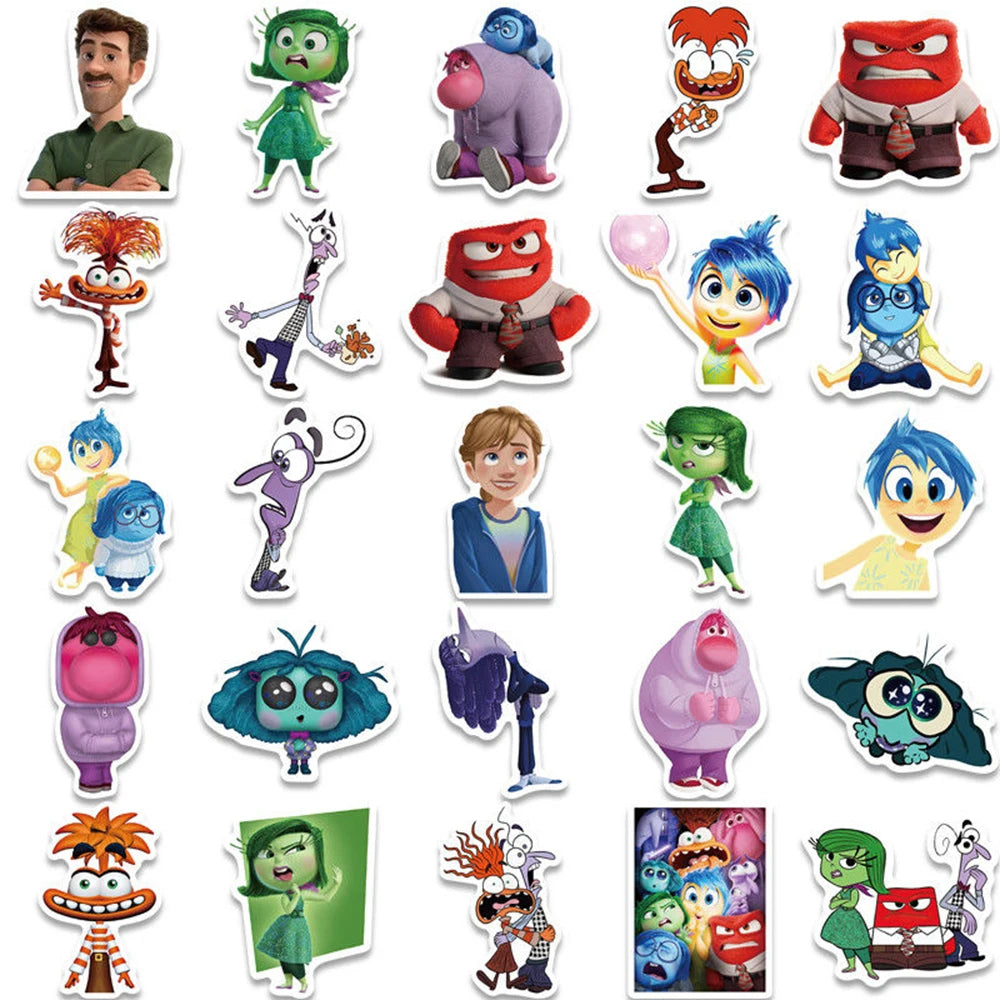 10/30/50PCS Disney Movie Inside Out Stickers Cartoon Graffiti Decoration Skateboard Laptop Notebook Luggage Waterproof Decal Toy