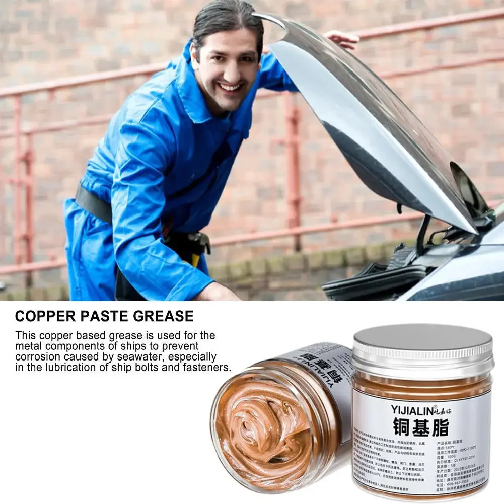 100g Copper Grease Anti Seize Copper Thread Grease Automotive Maintenance Grease Versatile Car Brake Lubricant For Car Brake