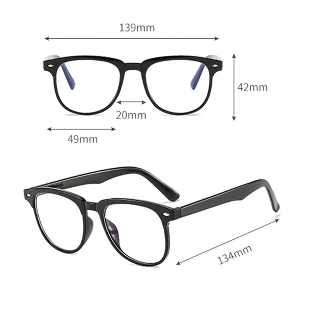 Fashion Anti-Blue Light Glasses Women Transparent Computer Glasses Anti Blue Light Square Eyewear Retro Glasses Frame Eyeglass