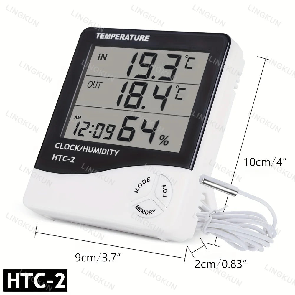 LCD Digital Thermometer Hygrometer Indoor Room Electronic Temperature Humidity Meter Sensor Gauge Weather Station For Home