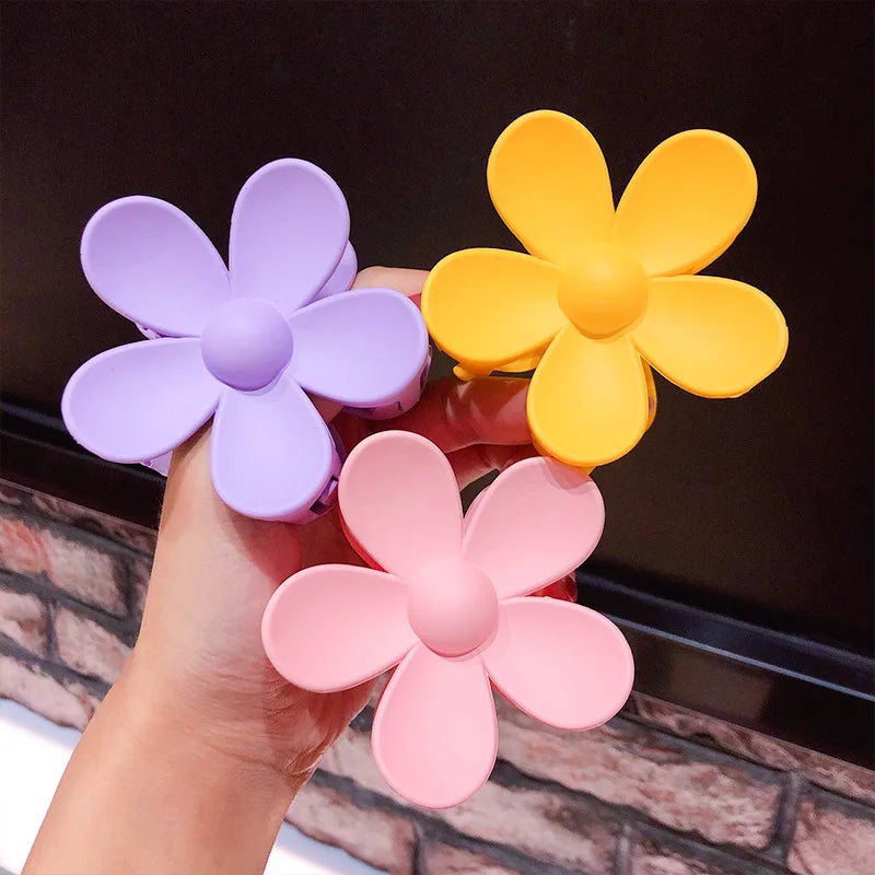 Large Flower Claw Clips For Women Fashion Hair Claw Hair Clamps Girls Matte Hairpins Sweet Headwear Barrette Hair Accessories