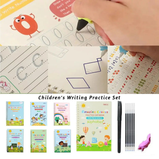 English Groove Magic Practice Copybook Children's Book Learning Numbers Letters Calligraphy Writing Exercise Books Montessori